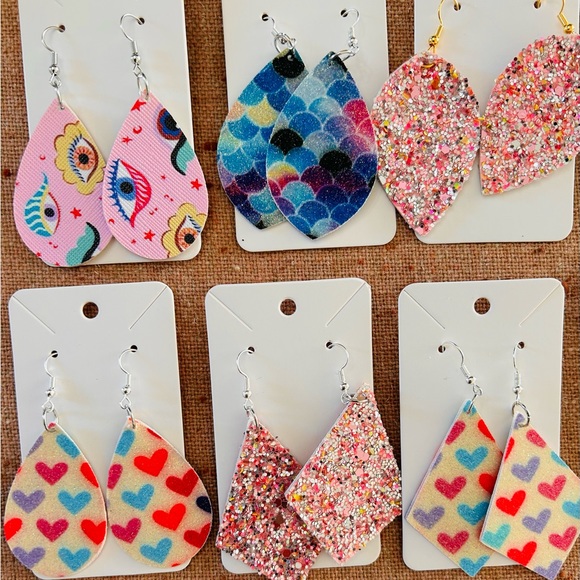 Faux Leather Earrings - Picture 4 of 5